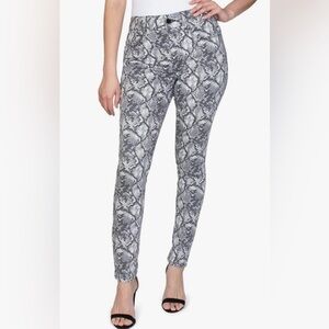 Seven 7 High Rise Tummy Less Slimming Skinny Leg Jeans Gray Snake Women’…